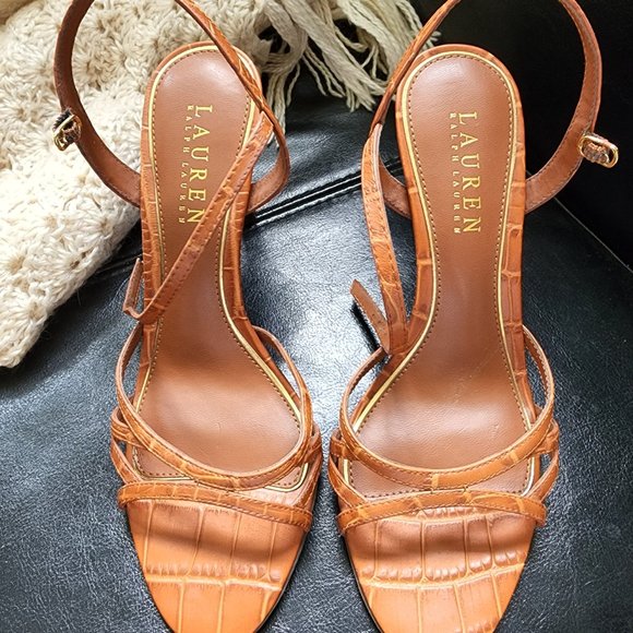 UPDATED - Ralph Lauren Strappy Heels-Sammy-6.5 - Picture 4 of 10